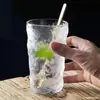 Copo Rede Vermelha Copo de Vidro Gelo Estilo Ins Copo de Luxo Nicho Minimalista Cerveja Leite Água Copo Casa