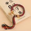 Novo estilo étnico chinês tecido à mão cloisonne tassel pulseira nicho design estilo antigo pulseira pulseira feminina cross-border