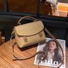 Bolsa de ombro casual tipo mensageiro com design de bolsa para o dia a dia, couro TOGO na camada superior, couro genuíno, moda, portátil, bolsa de ombro, bolsa mensageiro