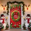 Cubierta de puerta del Grinch Navideño transfronteriza, decoración de puerta principal, colgante de puerta exterior para fiesta navideña, bandera feliz de monstruo navideño