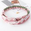 Accesorios para el Cabello Estilo Japonés y Coreano Diadema Cruzada Ancha con Estampado de Lunares Vintage Diadema de Cinta Dulce y Sencilla