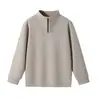 Nova marca da moda outono e inverno gola redonda, gola alta, moletom com zíper, top quente, modelagem solta, jaqueta casual esportiva, comércio exterior