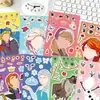 8 Piezas de Materiales de Collage Cambia-Cara Temática de Frozen para Diarios Educativos Infantiles, Pegatinas Decorativas de Ensamblaje Manual No Repetitivas