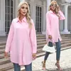 Colección de otoño 2026 para mujer europea y americana transfronteriza: nueva camisa Amazon de manga larga, color liso, casual y elegante para mujer