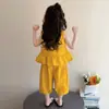Conjunto de Verano para Niñas 2026 Nuevo Estilo Ropa de Verano Infantil Único y Hermoso Conjunto Casual de Dos Piezas para Niñas Pequeñas, Ligero