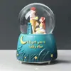 Anjos Casal Neve Automática Desenho Animado Enfeites de Mesa Caixa de Música Criativa Presente para Aniversário de Crianças Caixa de Música