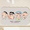 Alfombrilla de pie de tierra de diatomeas con forma de Crayon Shin-Chan, absorbente de agua, antideslizante, para entrada de baño, moderna, minimalista