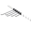 Gancho de tubo cuadrado para estante de supermercado línea delgada blanco y negro gancho de metal de una sola línea gancho para estante de exhibición de tienda de ropa tarjeta 15 mm
