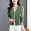 Nuevo cárdigan de punto estilo coreano para otoño e invierno 26, prenda exterior corta de corte holgado, chaqueta suéter elegante que estiliza la figura y reduce la edad para mujer