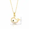 Colar de Baleia Pequeno e Requintado de Luxo Leve para Mulheres, Pingente Versátil e Suave Estilo Floresta Estilo Ins, Joia Simples para Estudantes