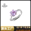 Anillo de Pata de Mascota Regalo de San Valentín Transfronterizo Europeo y Americano Anillo de Zirconia Personalizado con Nombre Piedra de Nacimiento de Diciembre