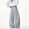 2026 Otoño Nuevo Estilo Americano Diseño de Patchwork Plisado de Moda Holgado Pierna Ancha Versátil Casual Pantalones de Chándal