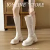 Botas Altas de Suela Gruesa para Mujeres Petites, Botas Altas, Nuevas Botas de Montura Populares Otoño e Invierno 2026, Botas Ajustadas Elásticas