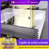 Painel Espelhado de Acrílico Dourado, Processamento de Gravação, Galvanoplastia, Lente de Plástico Rígido, Painel Espelhado de Vidro Orgânico Colorido