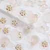 Pegatinas Planas de Flor de Acrílico con Puntos Transparentes, Mariposa, para Decoración de Fundas de Teléfono Hechas a Mano, Pasadores, Joyería