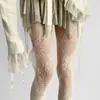 Meias de Rede Florais Vazadas Vintage Spice Girls Meias de Rede Jacquard y2k Meias de Rede Preta Sexy Anti-gancho Atacado Mulheres
