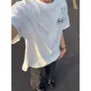 Camiseta Bordada Pesada Floral de Manga Corta Estilo High Street Americano 2026 para Hombre, Nuevo Estilo de Verano, Tendencia Nacional Unisex de Media Manga