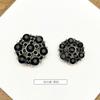 Suéter de Punto de Otoño e Invierno Nuevo Estilo Chanel Forma de Flor Botón Hueco con Perforaciones Ropa de Punto Botón Decorativo de Tweed