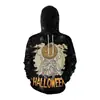 Sudadera con capucha de talla grande para pareja, suéter holgado de manga larga, hip-hop callejero, nuevo top europeo y americano transfronterizo para Halloween