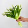 Ramo de Tulipanes con Mango de Goma Suave de 7 Tallos, 7 Flores Artificiales, Flores Falsas para Decoración de Mesa, Decoración de Sala de Estar