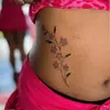 Pegatinas de Tatuaje de Flores Impermeables Duraderas Gama Alta Sencillas Pequeñas Frescas Cintura y Abdomen Tobillo Pegatinas de Tatuaje Transfronterizo