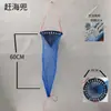 Bolsa de red para pesca salvaje, foso negro, secado rápido, arroyo, engrosada, tamaño pequeño, alargada, malla pequeña, bolsa de red anti-gancho, protector de peces
