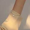 Pulsera de amor de plata esterlina s925 grano de arroz plata vintage frijol corazón de durazno dulce en forma de corazón novias celebridades de internet joyería de mano S3604