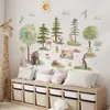 BR1205M Lindos Animales Salvajes de la Selva Pegatinas de Pared Autoadhesivas Dormitorio Guardería Habitación Infantil Pegatina Decorativa