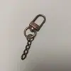 Fivela de Porta de Liga de Zinco com Corrente Acabamento Fino Fivela de Cachorro Mochila para Pet Fivela Universal Acessórios Chaveiro Rotativo
