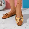 2026 Verano Nuevo Lazo Suela Suave Plana Tacón Bajo Slip-On Mocasines Zapatos de Moda para Mujer
