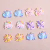 Zorro de Nueve Colas Colorido Lindo Resina Pequeños Accesorios DIY Accesorios para el Cabello Pasador Funda de Teléfono Parche Llavero Colgante Materiales