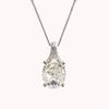 Collar de moda con colgante de diamantes de alto carbono, con ocho corazones y ocho flechas, con giro de diamante amarillo de la suerte y transmisión en vivo de Douyin