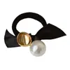 Diadema de lazo de perlas estilo coreano banda elástica alta para atar pelo goma para el pelo para mujer cuerda para el pelo duradera de alta calidad tocado de bola