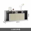 Conjunto de mesa e armário estilo minimalista para escritório de equipe para quatro ou seis pessoas com divisórias de tela e combinação de mesa e cadeira para computador