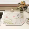 Novo tapete absorvente clássico estilo chinês de terra de diatomáceas para bancadas de cozinha, tapete de drenagem, porta-copos antiderrapante e resistente ao calor, tapete para mesa de chá