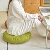 Cojín de futón de chenilla, cojín de estilo japonés, cojín de asiento con núcleo grueso para el hogar, cojín redondo para ventana salediza de tatami para personas perezosas.