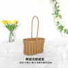 Bolso Tejido a Mano Cesta Bolso de Mano Souvenir Almacenamiento de Bolsos Paja Mimbre Cesta de Ratán Cesta de Imitación de Ratán Cesta de Flores de Mimbre
