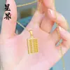 Loja de Ouro Mesmo Estilo Alta Retenção de Cor Ouro Areia Antigo Pingente de Ábaco Moda Versátil Colar de Ábaco Acessórios DIY Atacado