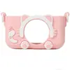 Cámara Infantil Funda Protectora de Dibujos Animados Cámara Pequeña Cubierta de Silicona Anticaída con Correa para el Cuello Mini Foto Carcasa Blanda de Goma