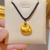 Collar con colgante de celebridad de Internet del mismo estilo Fat Fu para mujer, ligero, de lujo, elegante, de alta calidad, con cierre de cuerda negra, cadena para clavícula.