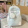 Mochila estilo universitario, color amarillo lechoso, linda, adecuada para estudiantes de secundaria y preparatoria, gran capacidad, mochila de viaje, mochila escolar
