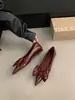 Zapatos planos Chuyuji de estilo francés con lazo bajo y punta fina para mujer, nuevo modelo primavera 2026, elegantes zapatos profesionales de tacón bajo