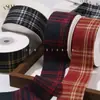 Cinta de Tartán Estilo Británico Bloques de Color Lazo de Cinta Cinta Materiales Hechos a Mano DIY Empaque de Regalo Cinta de Tartán de Felpa