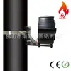 Ventilador de chimenea sin imanes montado en la pared, Pinza para sujetar el tubo de humo, Ventilador de circulación termodinámica, Venta directa de fábrica