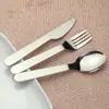 Juego de cubiertos de acero inoxidable para niños de tres piezas (cuchillo, tenedor y cuchara), transfronterizo, creativo y conveniente, juego de vajilla en caja, regalo, LOGOTIPO