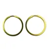 Llavero de Acero Inoxidable Dorado Bañado al Vacío Anillo Plano Pulido Accesorios para Joyería DIY Accesorios para Pulseras Accesorios para Llaveros