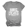Desculpe o Atraso A dele Amazon Ebay Estação Independente Camiseta Feminina Simples e Confortável com Gola Redonda e Manga Curta