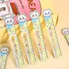 Nova Régua de Balanço Gato Kt 15cm Régua Reta de Acrílico Sanrio Régua Alívio de Estresse Papelaria de Estudo para Estudantes Régua Dupla Face