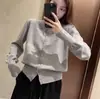 Cárdigan de Punto Rosa con Cuello Redondo para Mujer, Nuevo Estilo Perezoso de Primavera Otoño, Ropa de Abrigo Suave y Esponjosa, Chaqueta Suéter, Top Corto