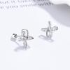 Pendientes de Hilo de Molino de Viento de Plata de Ley 925 Diseño de Personalidad para Mujer Sentido del Diseño Molino de Viento Moda Uña de Cartílago Auricular Ins Joyería de Oreja Elegante de Moda